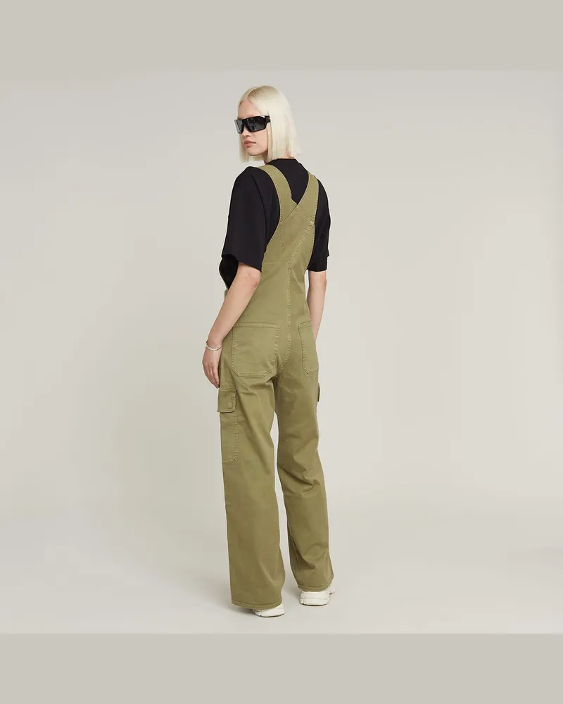 G-STAR Mädchen Latzhose – Straight Leg Mit Reißverschluss, Verstellbare Träger, Denim-Look