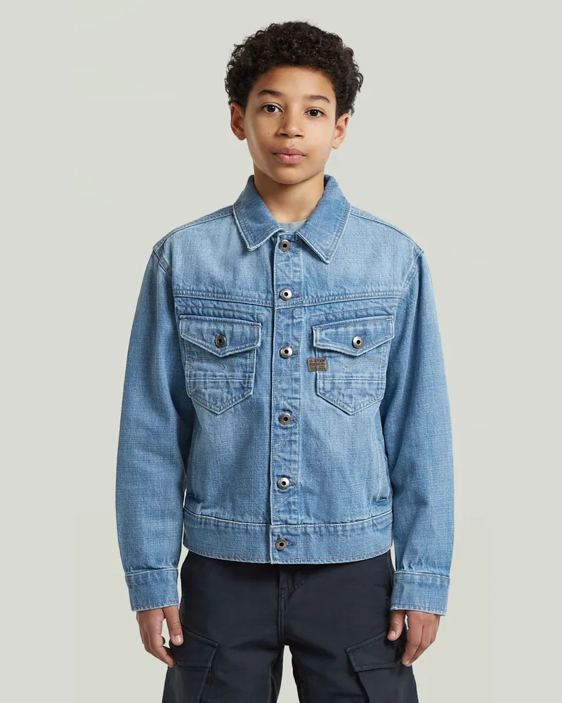 G-STAR RAW Boys Dakota Loose Jacke - Hellblau - jungen Hellblau