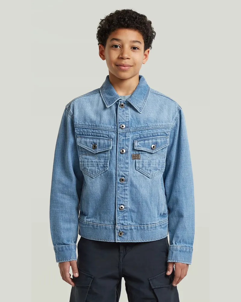 G-STAR RAW Boys Dakota Loose Jacke - Hellblau - jungen Hellblau