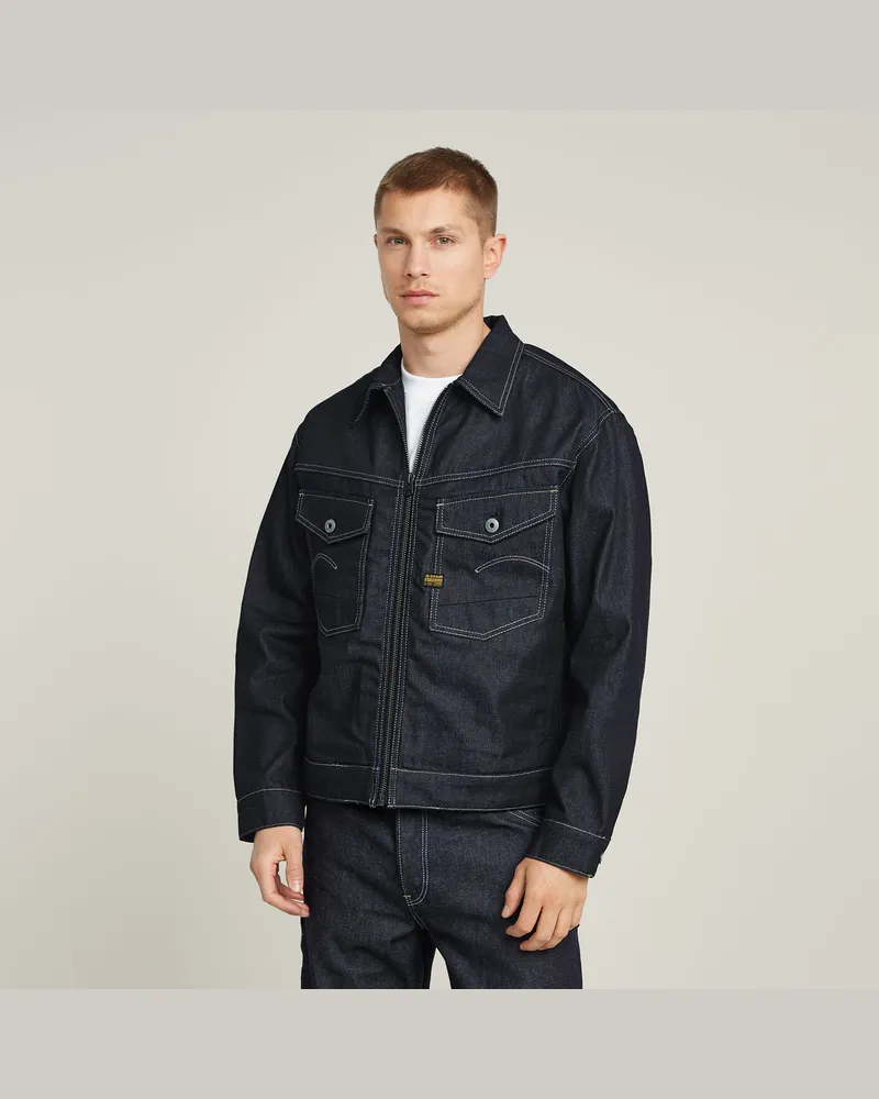 G-STAR RAW Dakota Zip Jacke - Dunkelblau - Herren Dunkelblau