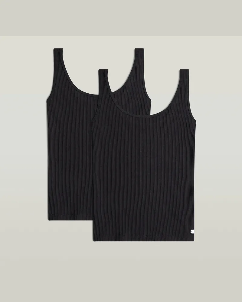 G-STAR RAW Rib Vest 2er-Pack - Schwarz - Damen Schwarz