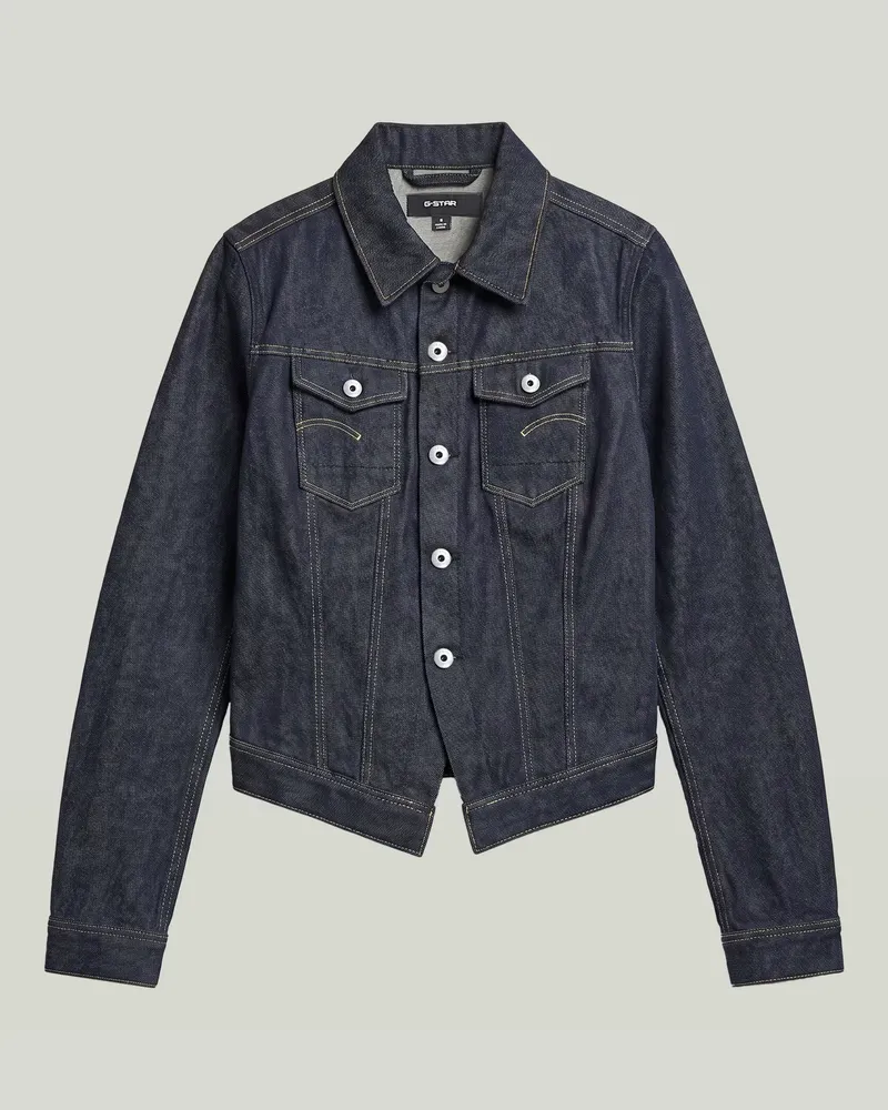 G-STAR RAW Pitched Hem Slim Selvedge Jacke - Dunkelblau - Damen Dunkelblau