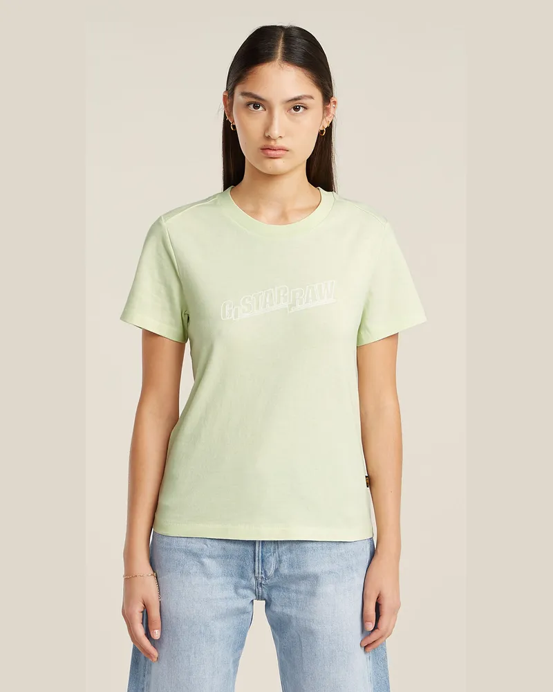 G-STAR RAW Embro Logo T-Shirt - Grün - Damen Grün