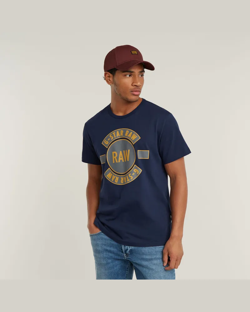 G-STAR RAW Badge Artwork T-Shirt - Dunkelblau - Herren Dunkelblau