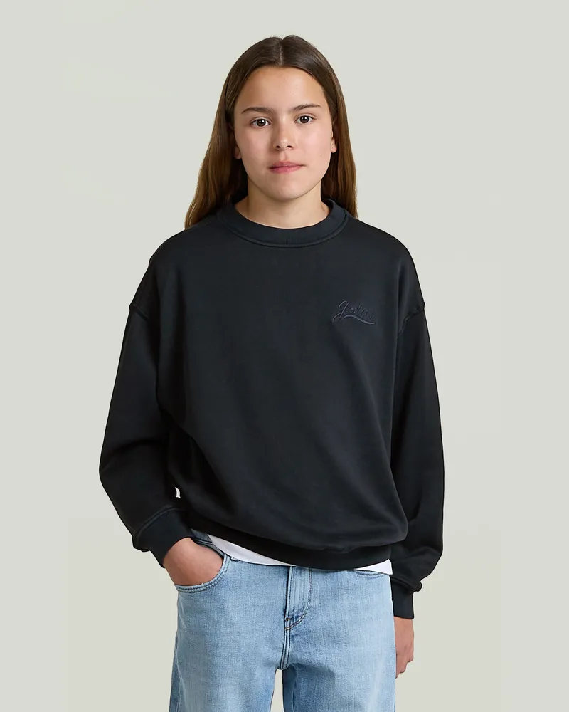 G-STAR RAW Girls Oversized Crew Sweatshirt - Dunkelblau - mädchen Dunkelblau
