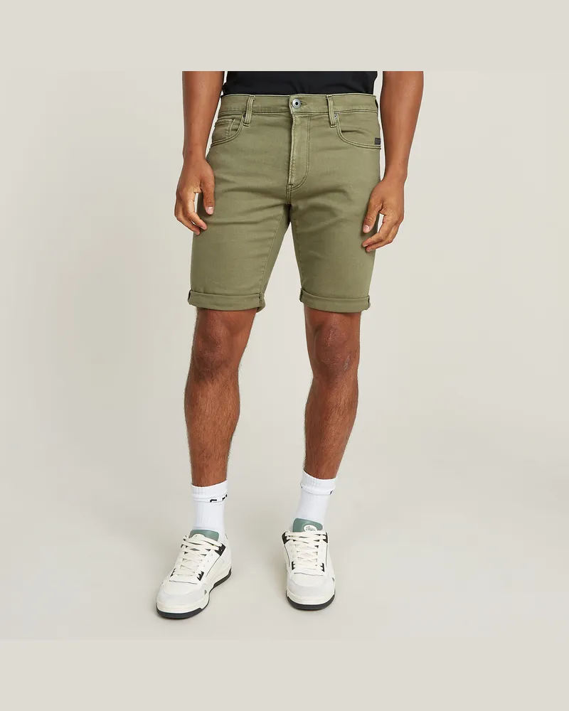 G-STAR RAW 3301 Slim Denim Shorts - Grün - Herren Grün