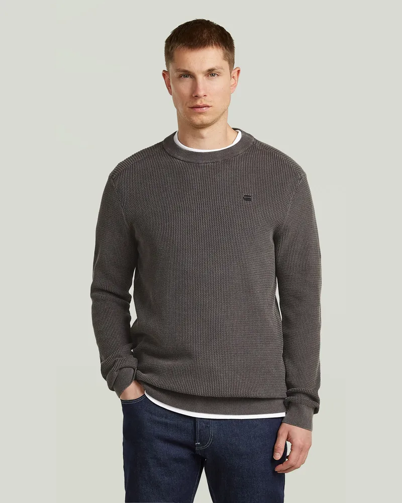 G-STAR RAW Structured Knit Pullover - Grau - Herren Grau