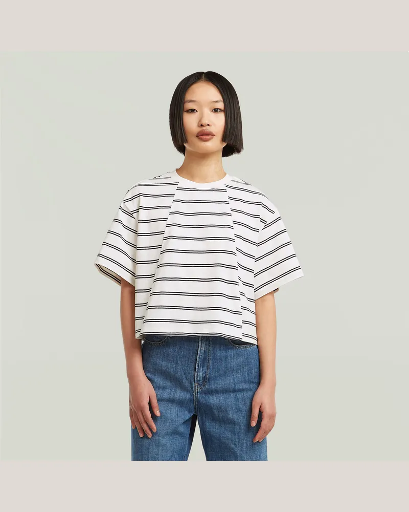G-STAR RAW A-Line Stripe Boxy T-Shirt - Mehrfarbig - Damen Mehrfarbig