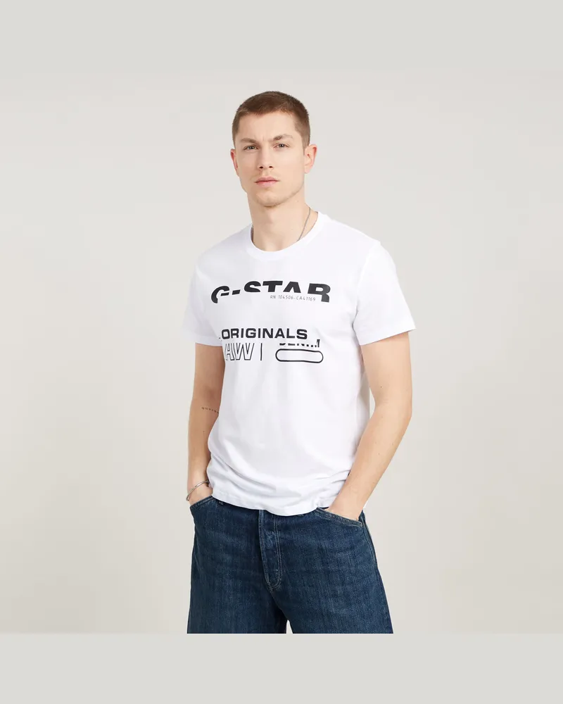 G-STAR RAW Originals T-Shirt - Weiß - Herren Weiß