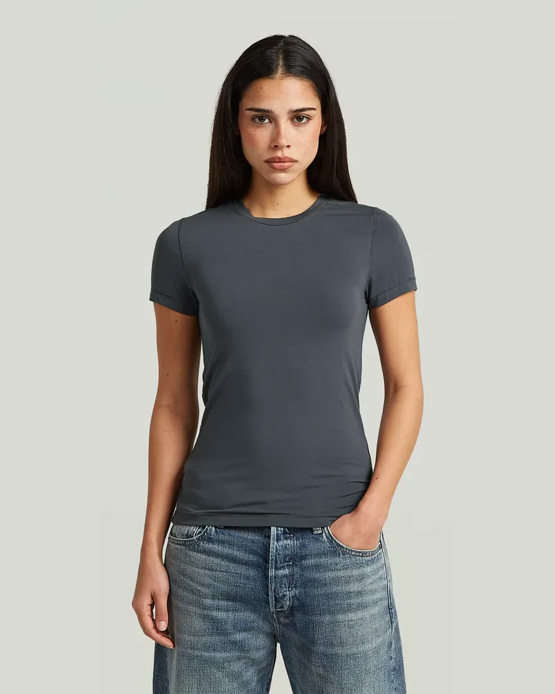 G-STAR RAW 2nd Skin T-Shirt - Grau - Damen Grau