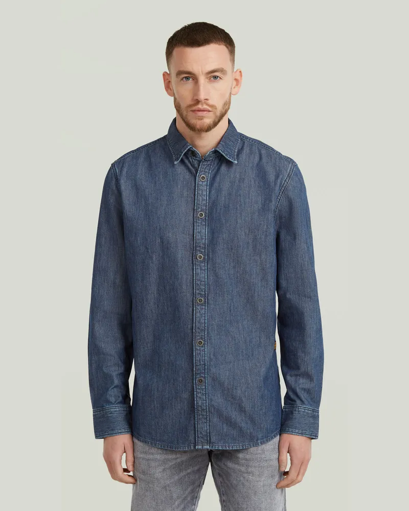 G-STAR RAW Clean Slim Hemd - Dunkelblau - Herren Dunkelblau
