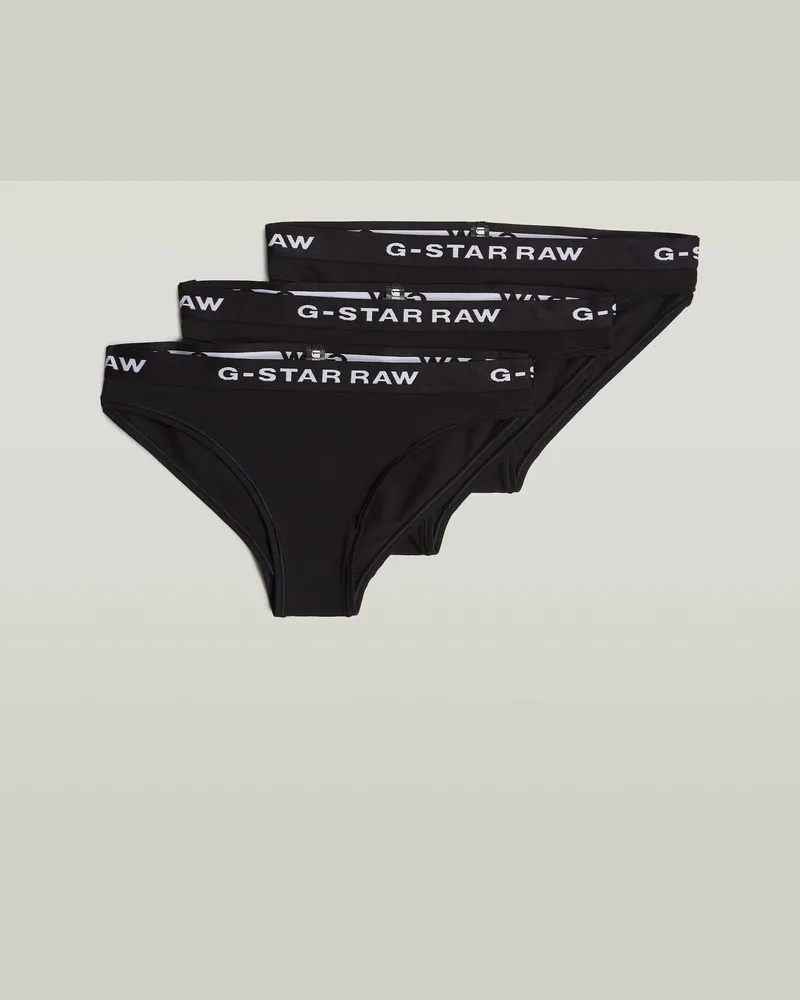 G-STAR RAW Slips 3 Pack - Schwarz - Damen Schwarz