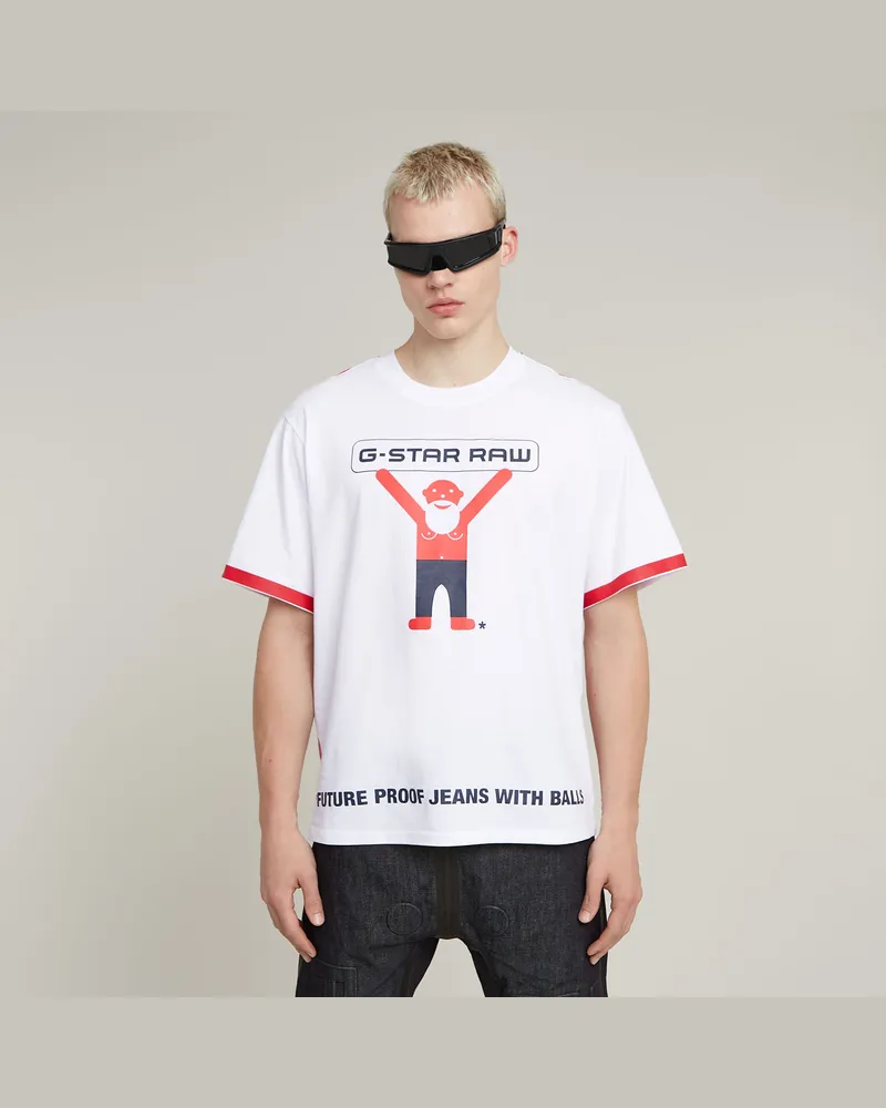 G-STAR RAW WVB Unisex Boxy T-Shirt - Weiß - Herren Weiß