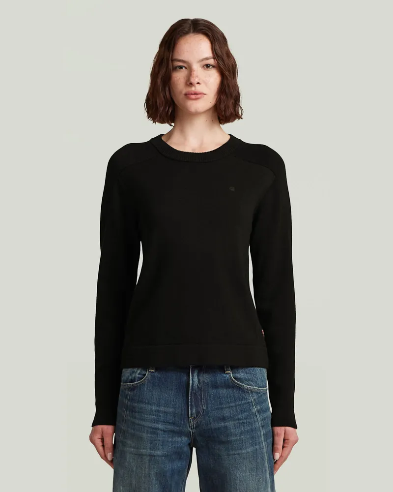 G-STAR RAW Core Knit Pullover - Schwarz - Damen Schwarz