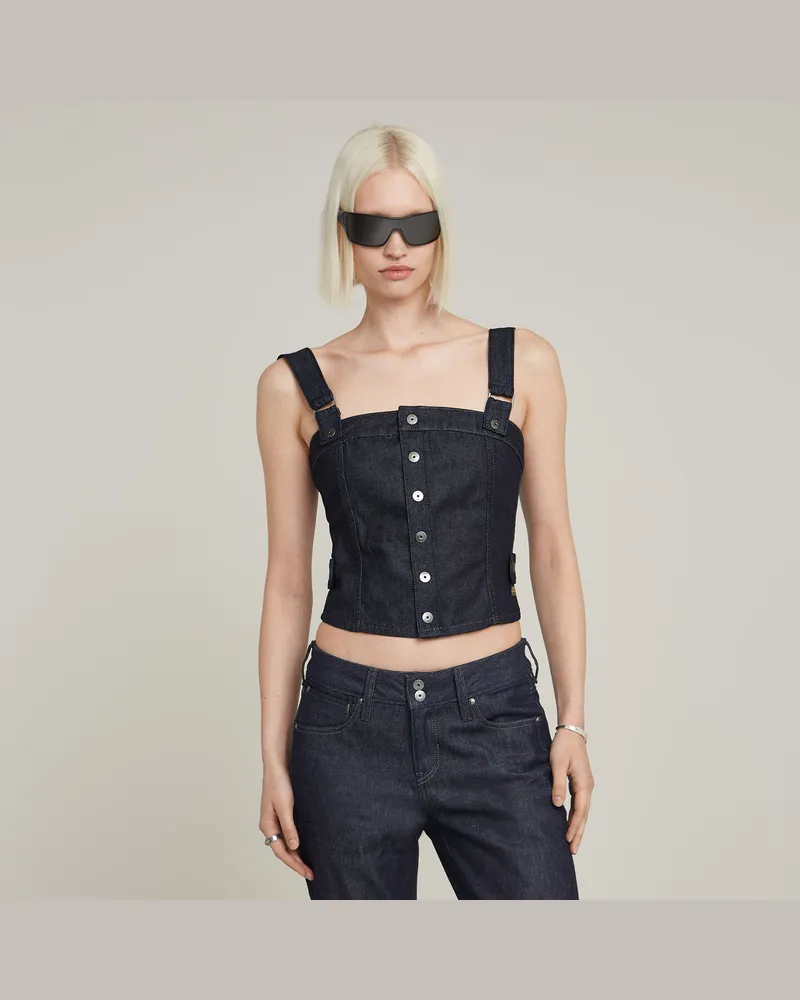 G-STAR RAW Bustier Top Detachable Straps - Dunkelblau - Damen Dunkelblau