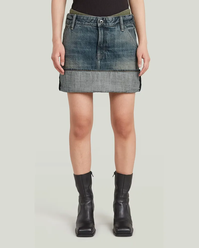 G-STAR RAW Turn-up Panel Minirock - Mehrfarbig - Damen Mehrfarbig