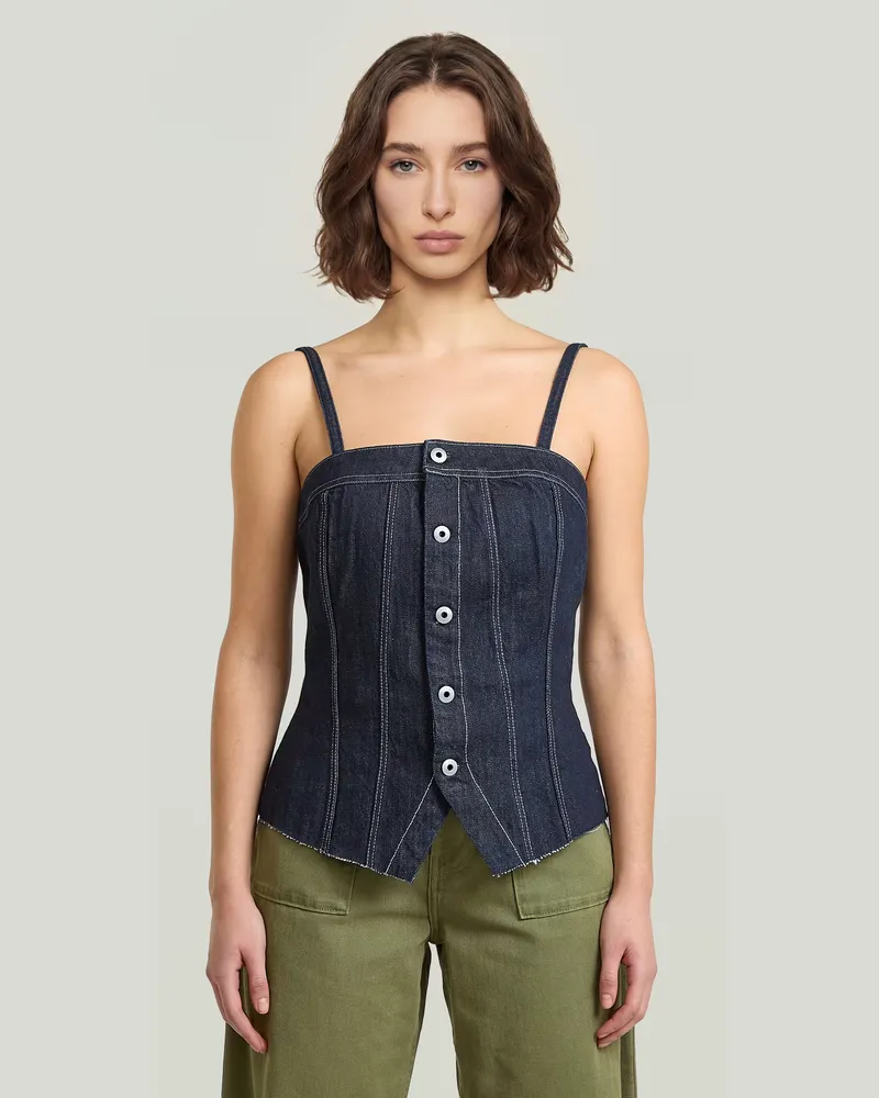 G-STAR RAW Kick Bustier Top - Dunkelblau - Damen Dunkelblau