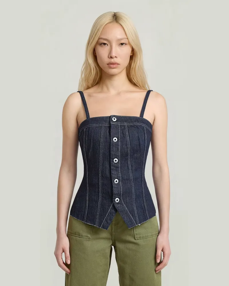 G-STAR RAW Kick Bustier Top - Dunkelblau - Damen Dunkelblau