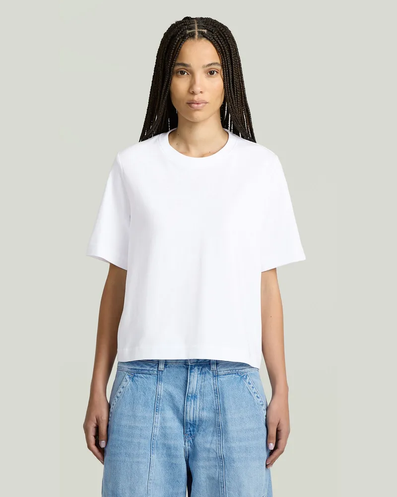 G-STAR RAW Boxy T-Shirt - Weiß - Damen Weiß