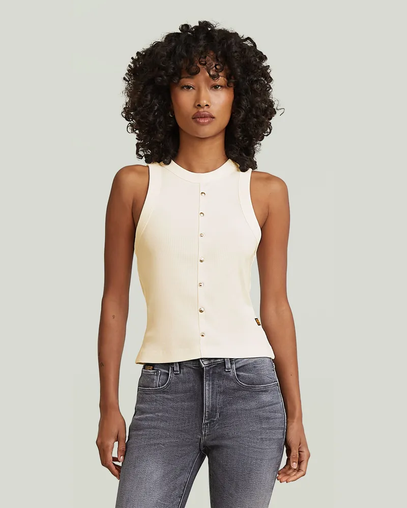 G-STAR RAW Heritage Hardware Slim Tank - Weiß - Damen Weiß