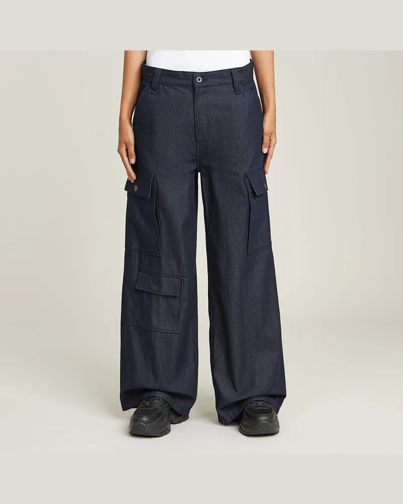 G-STAR RAW Mega Cargohose Denim - Dunkelblau - Damen Dunkelblau