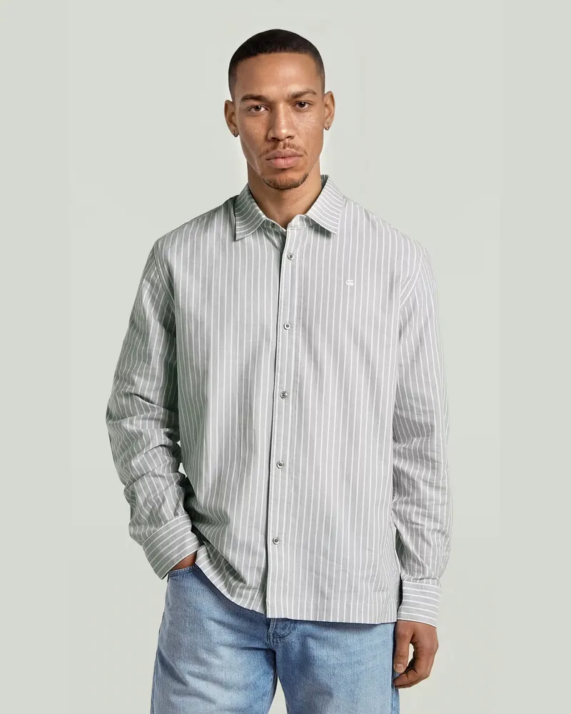 G-STAR RAW New Straight Hem Hemd - Grau - Herren Grau