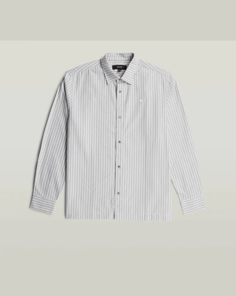 G-STAR RAW New Straight Hem Hemd - Grau - Herren Grau