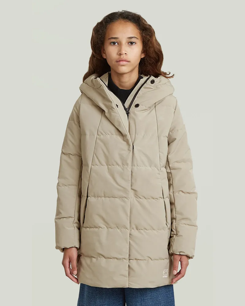 G-STAR RAW Girls Cayley Padded Long Jacke - Beige - mädchen Beige