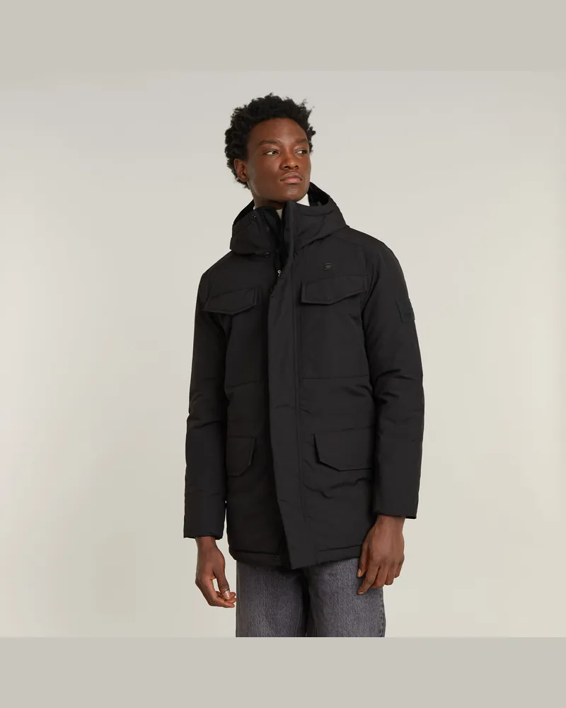 G-STAR RAW Vodan Padded Hooded Parka - Schwarz - Herren Schwarz