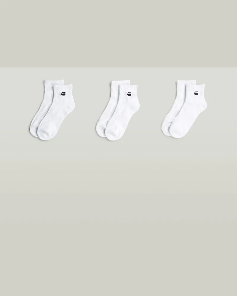G-STAR RAW Short Socks 3er-Pack - Weiß - Herren Weiß