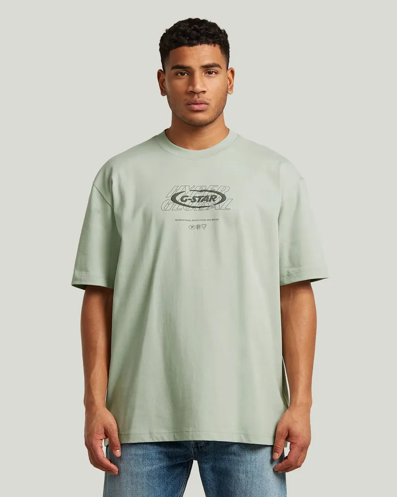 G-STAR RAW Hyper Graphic Relaxed T-Shirt - Grün - Herren Grün
