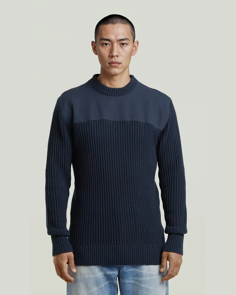 G-STAR RAW Army Rib Knit Pullover - Dunkelblau - Herren Dunkelblau