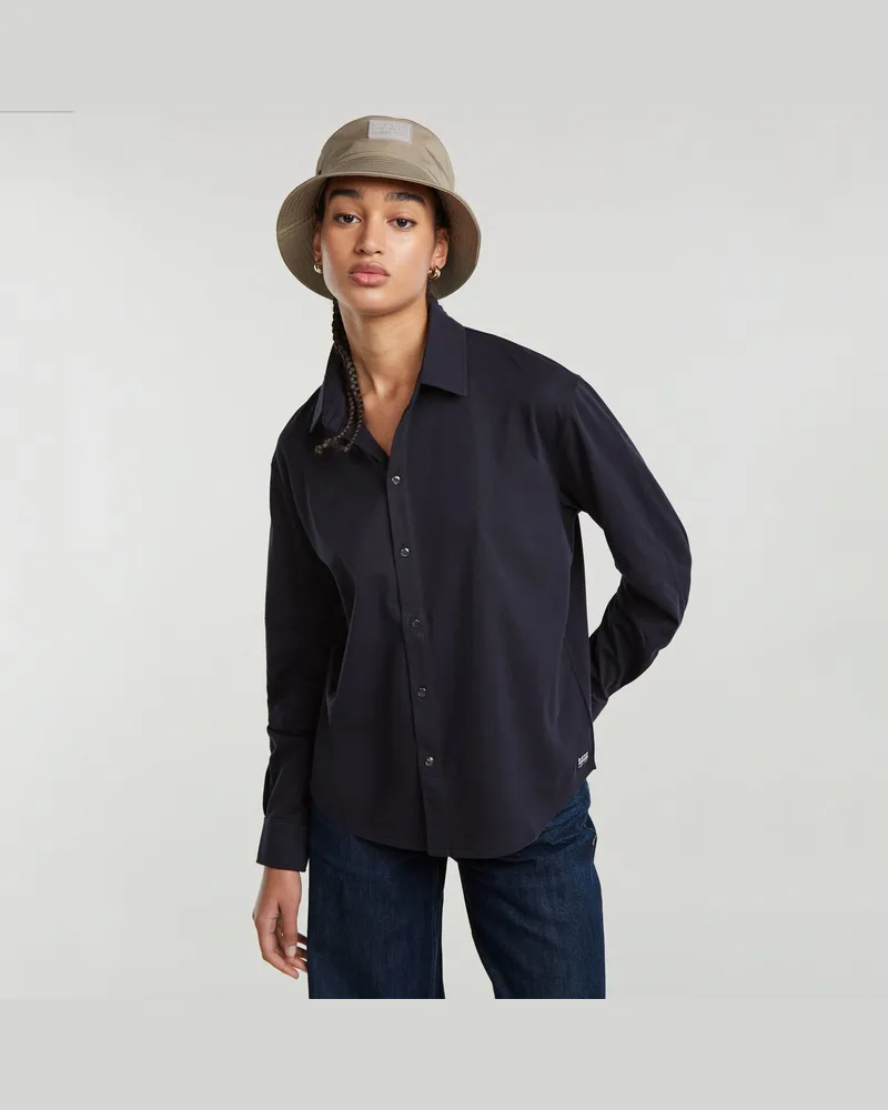 G-STAR RAW Jersey Shirt Top - Dunkelblau - Damen Dunkelblau