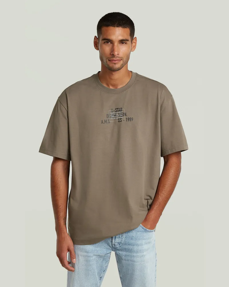 G-STAR RAW Multi Technique Relaxed T-Shirt - Braun - Herren Braun