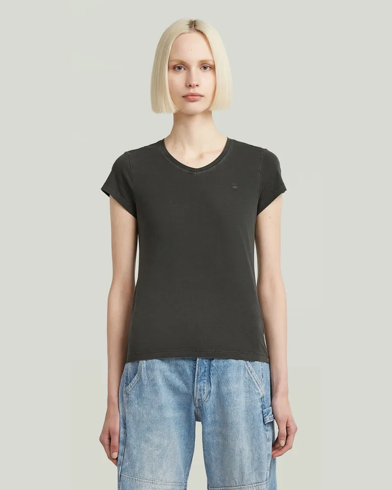 G-STAR RAW Eyben Slim V T-Shirt 2.0 - Grau - Damen Grau