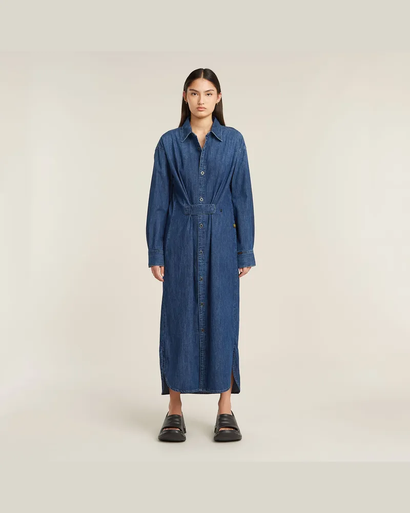 G-STAR RAW Long Tab Shirt Kleid - Dunkelblau - Damen Dunkelblau