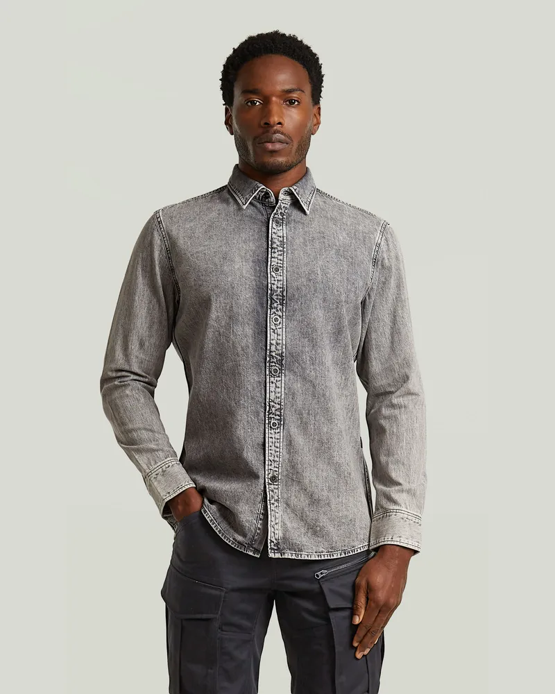 G-STAR RAW Clean Slim Hemd - Grau - Herren Grau