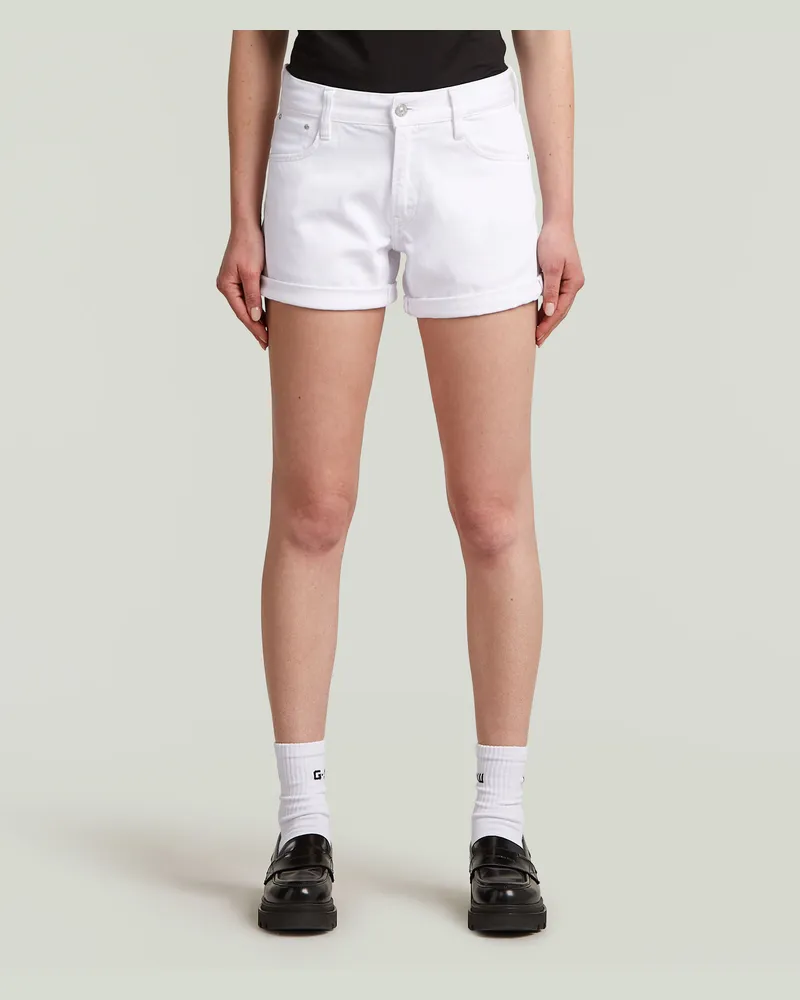 G-STAR RAW Judee Boyfriend Shorts - Weiß - Damen Weiß