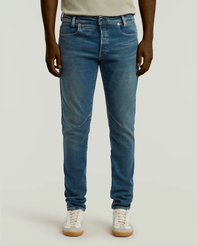 G-STAR RAW D-Staq 5-Pocket Slim Jeans - Mittelblau - Herren Mittelblau