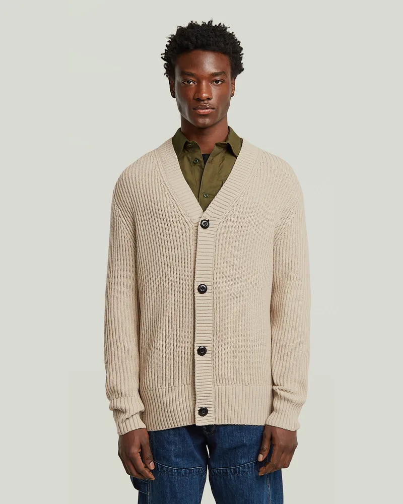 G-STAR RAW Essential Cardigan Knit - Beige - Herren Beige
