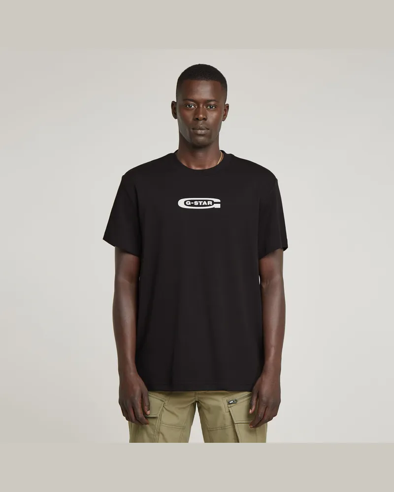 G-STAR RAW Old Skool Logo T-Shirt - Schwarz - Herren Schwarz