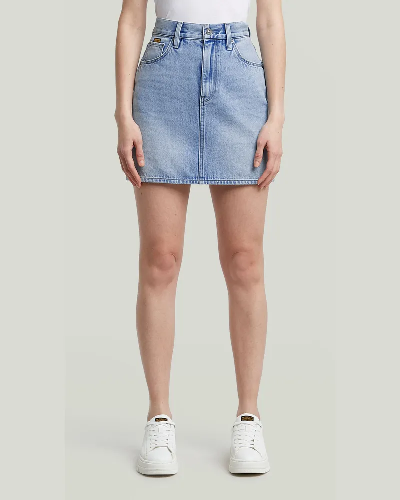 G-STAR RAW Viktoria Short Rock Clean Edge - Hellblau - Damen Hellblau