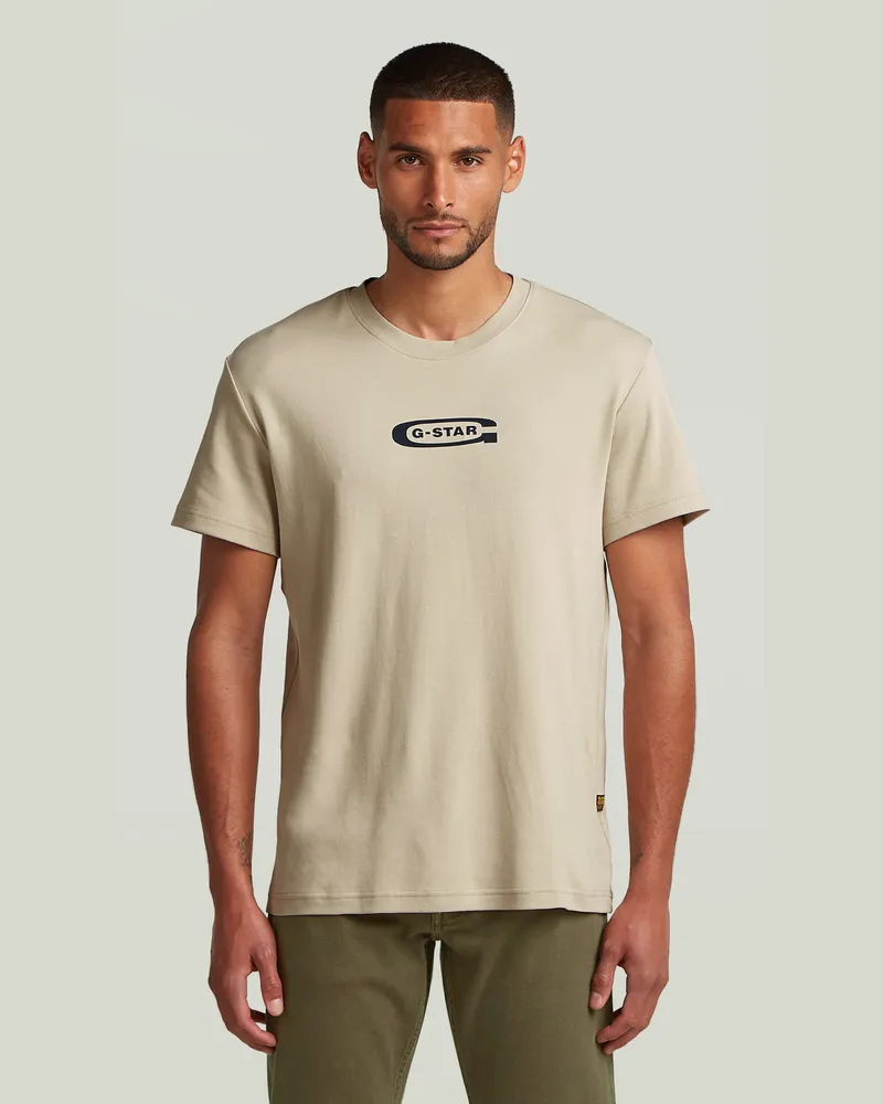 G-STAR RAW Old Skool Logo T-Shirt - Beige - Herren Beige