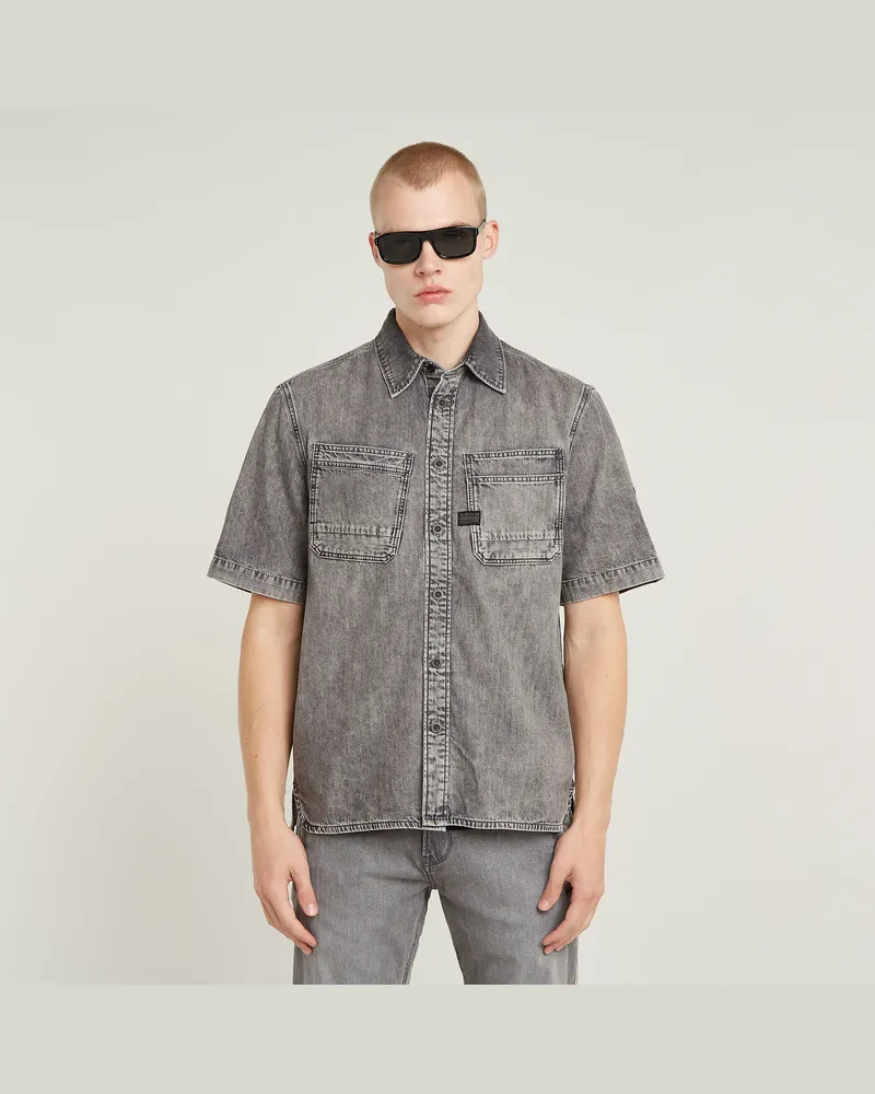 G-STAR RAW Slanted Double Pocket Regular Hemd - Grau - Herren Grau