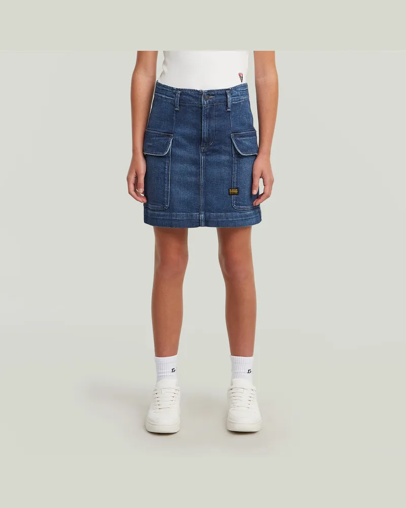G-STAR RAW Girls Cargo Minirock - Mittelblau - mädchen Mittelblau