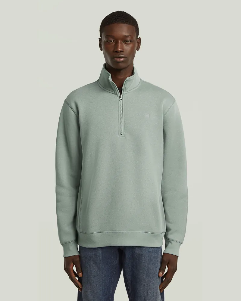G-STAR RAW Premium Core Half Zip Sweater - Hellblau - Herren Hellblau