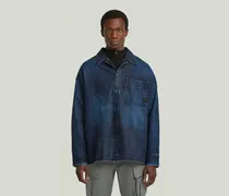 Boxy Fit Overshirt - Dunkelblau - Herren