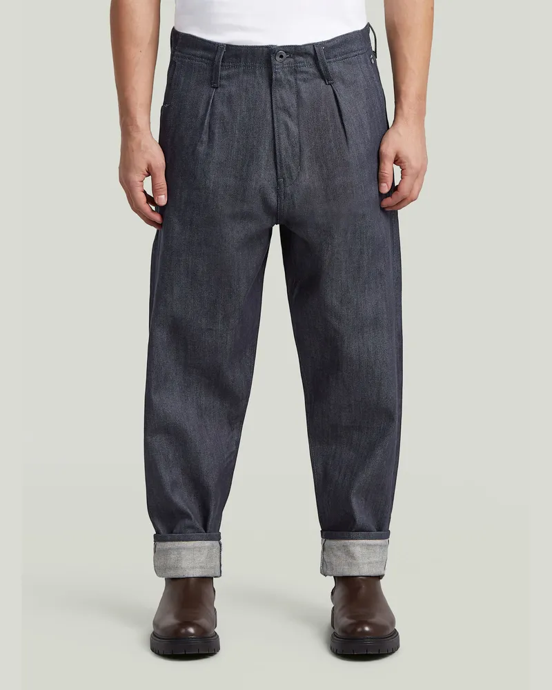 G-STAR RAW Ignaz Correct Pleated Chino Relaxed Selvedge - Dunkelblau - Herren Dunkelblau