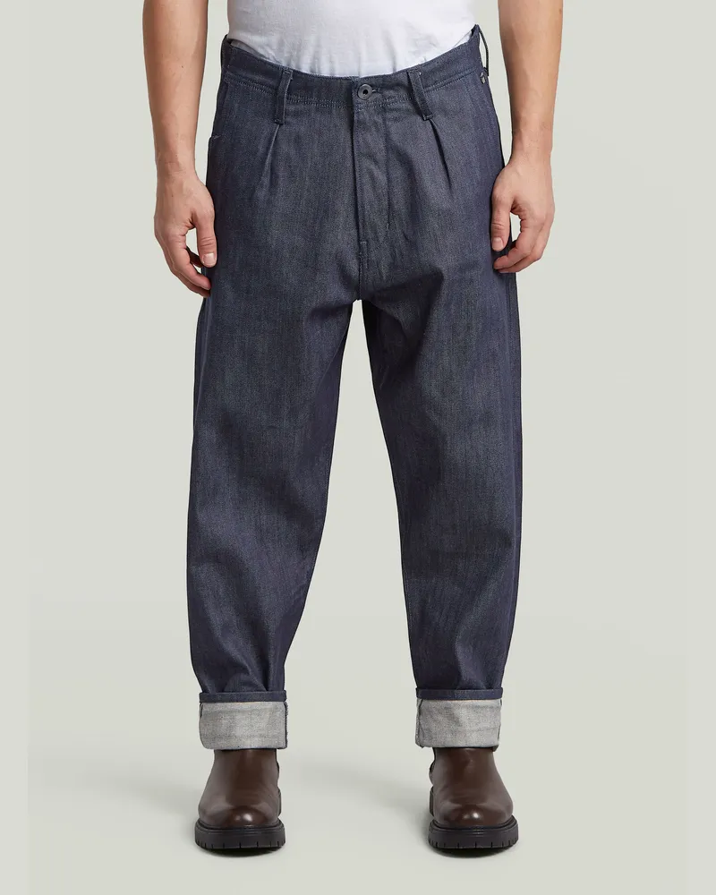 G-STAR RAW Ignaz Correct Pleated Chino Relaxed Selvedge - Dunkelblau - Herren Dunkelblau
