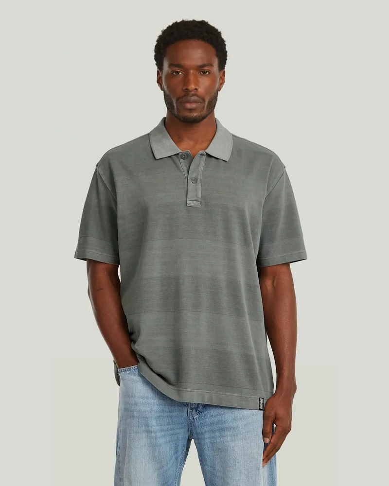 G-STAR RAW Washed Jacquard Relaxed Polo - Grün - Herren Grün